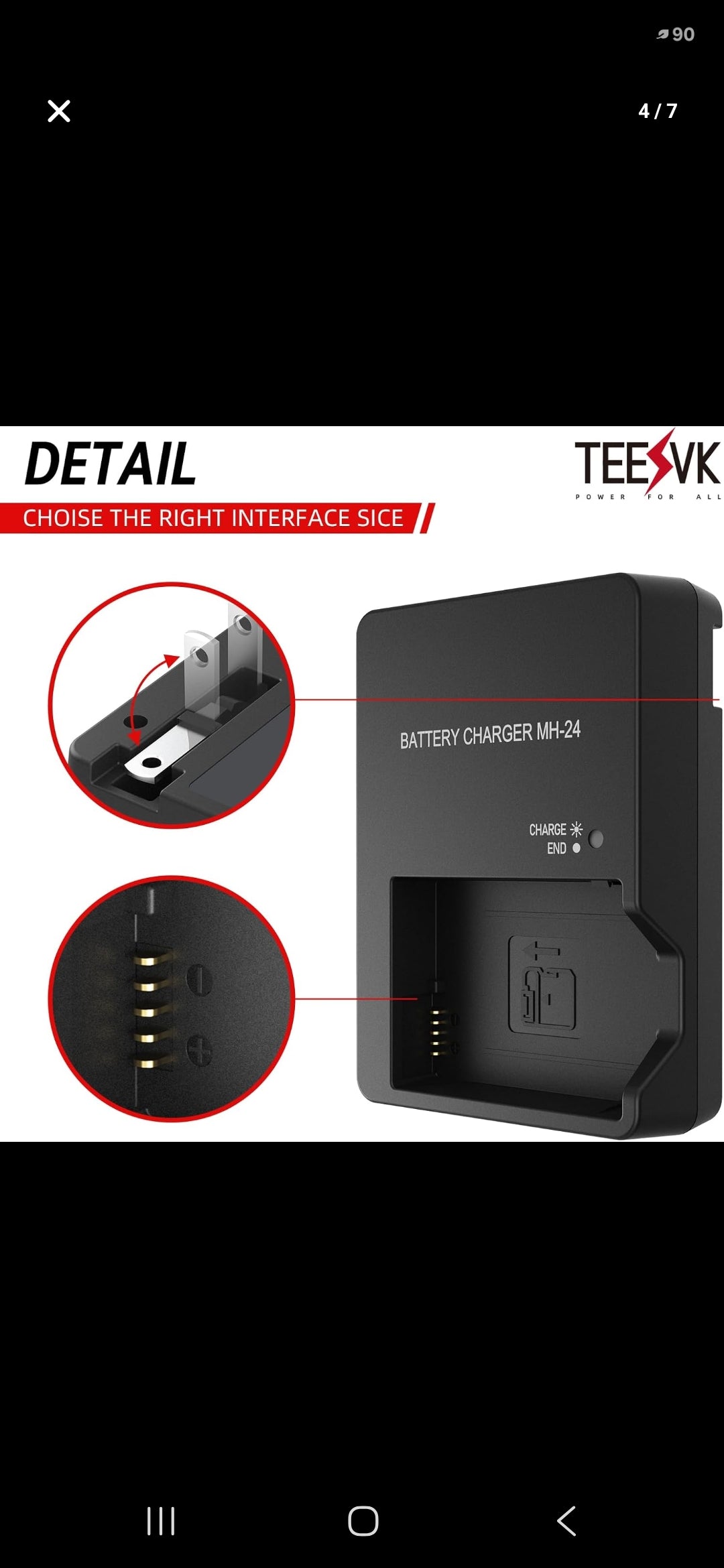 MH-24 Wall Battery Charger for Nikon: for EN-EL14 EN-EL14A Battery Compatible with D3100 D3200 D3400 D3300 D3500 D5100 D5200 D5300 D5600 D5500 Df DSLR Coolpix P7000 P7100 P7700 Digital SLR Cameras